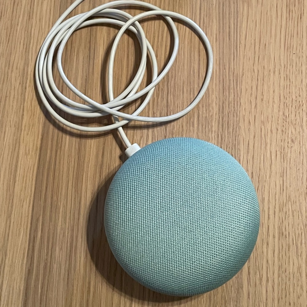 Google Home Mini in mist